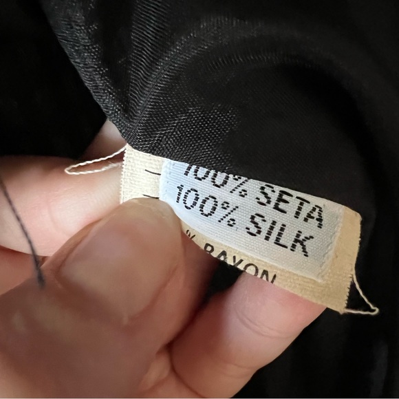 Vintage 1980s Silk Dress Capriccio - Picture 11 of 12